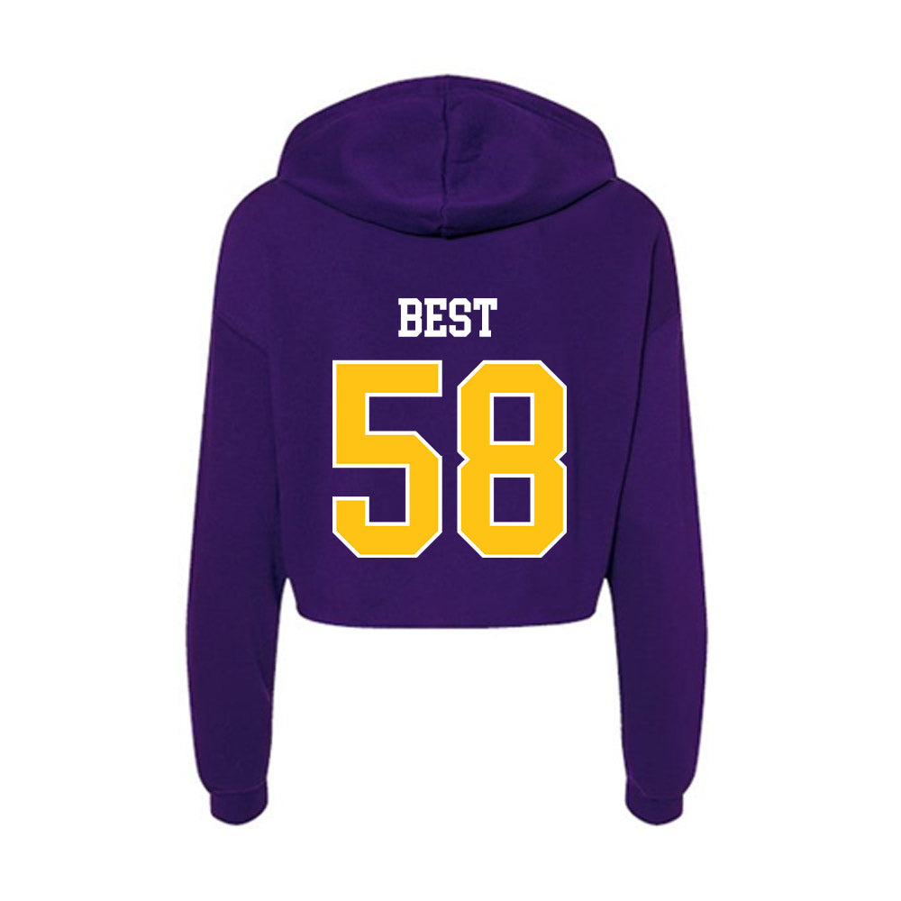East Carolina - NCAA Football : Brandon Best - Women's Crop Fleece Hooded Sweatshirt-1