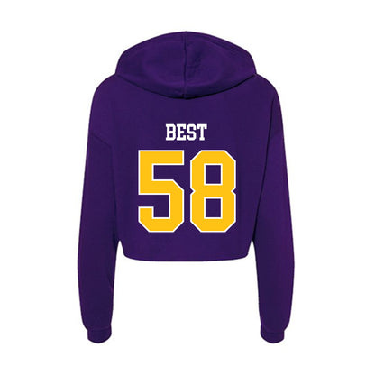 East Carolina - NCAA Football : Brandon Best - Women's Crop Fleece Hooded Sweatshirt-1