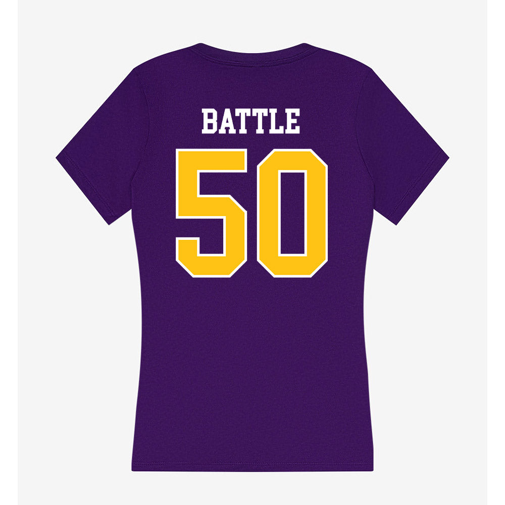 East Carolina - NCAA Football : Josh Battle - Women's V-Neck T-Shirt-1