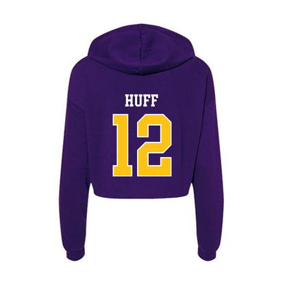 East Carolina - NCAA Women's Volleyball : Aulie Huff - Women's Crop Fleece Hooded Sweatshirt-1