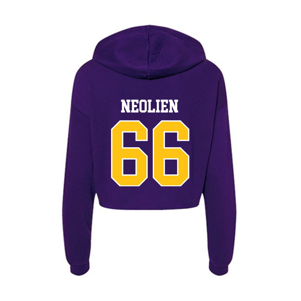 East Carolina - NCAA Football : Marleo Neolien - Women's Crop Fleece Hooded Sweatshirt-1
