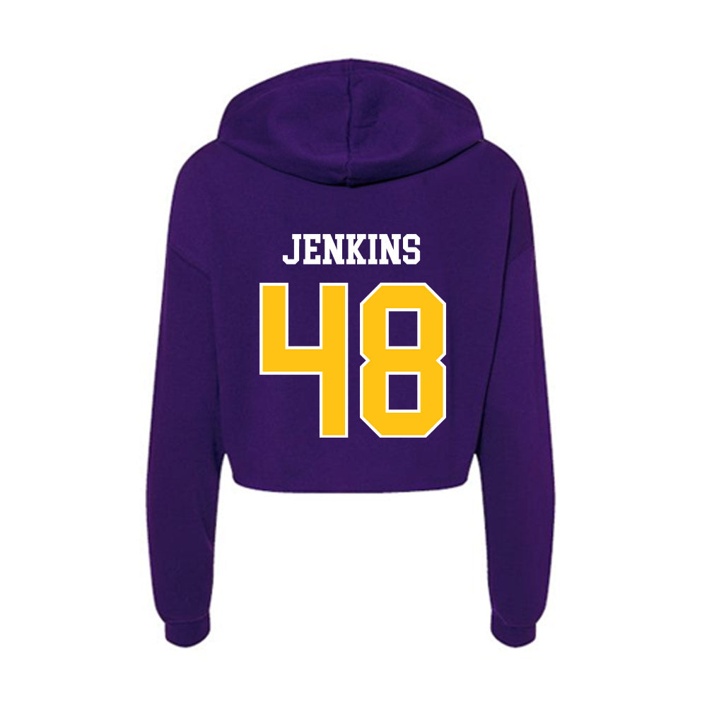 East Carolina - NCAA Baseball : Sean Jenkins - Women's Crop Fleece Hoodie-1