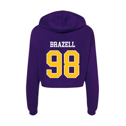 East Carolina - NCAA Football : Torin Brazell - Women's Crop Fleece Hooded Sweatshirt-1