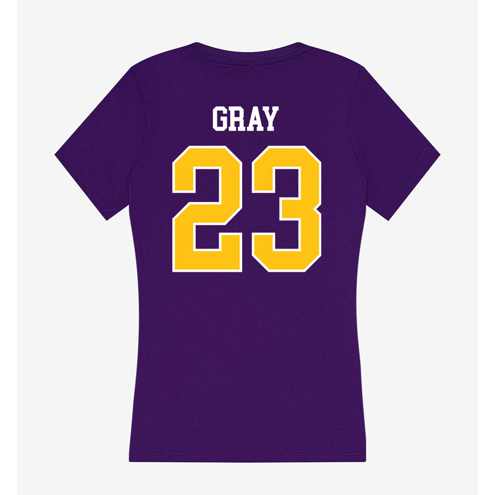 East Carolina - NCAA Football : Ashton Gray - Women's V-Neck T-Shirt-1