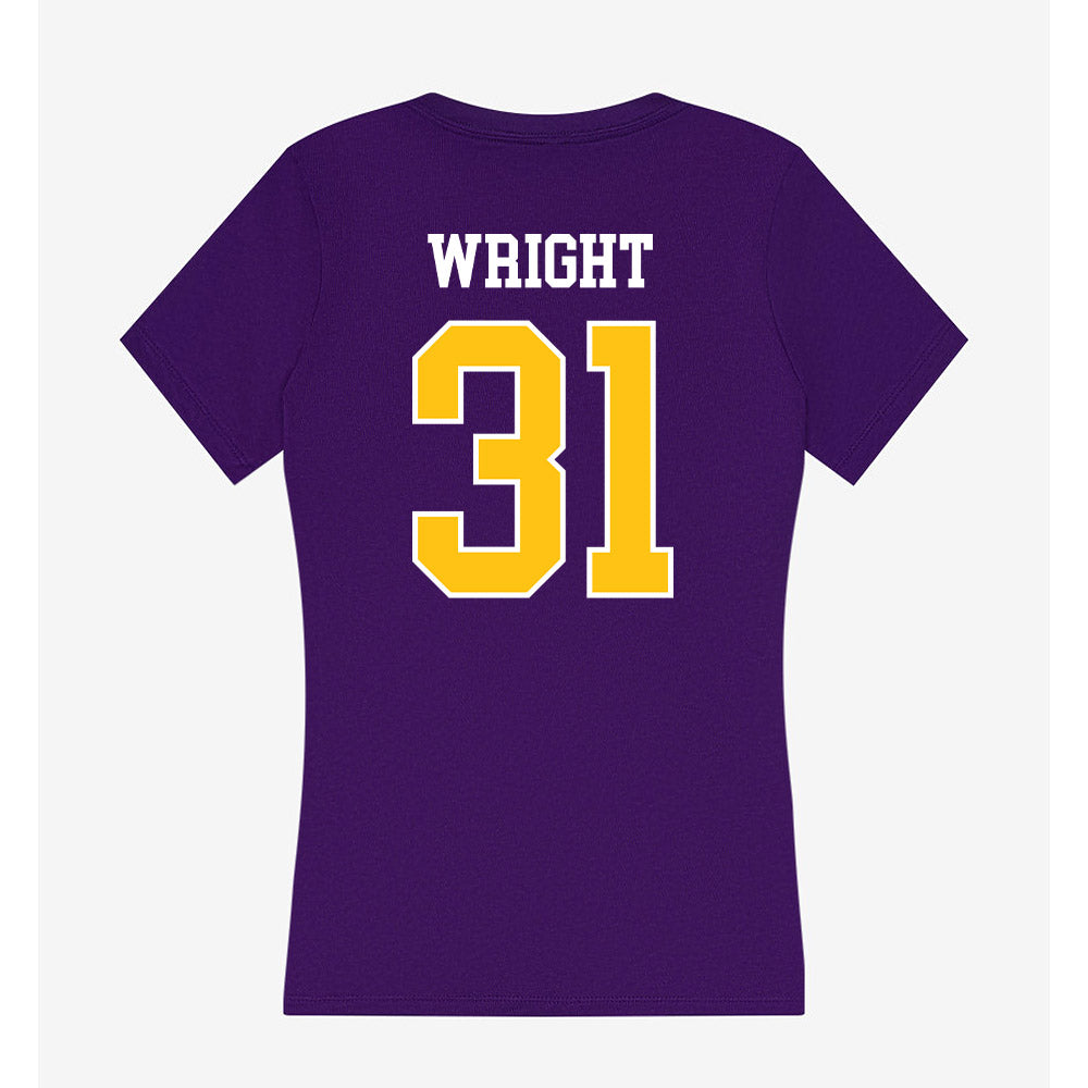 East Carolina - NCAA Football : McCallum Wright - Women's V-Neck T-Shirt-1