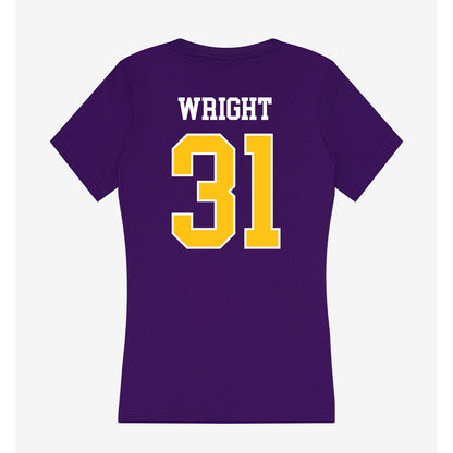 East Carolina - NCAA Football : McCallum Wright - Women's V-Neck T-Shirt-1