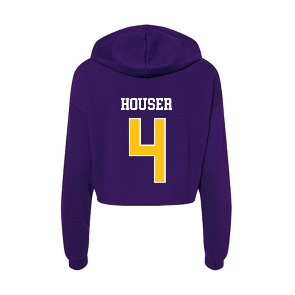 East Carolina - NCAA Football : Katin Houser - Women's Crop Fleece Hoodie-1