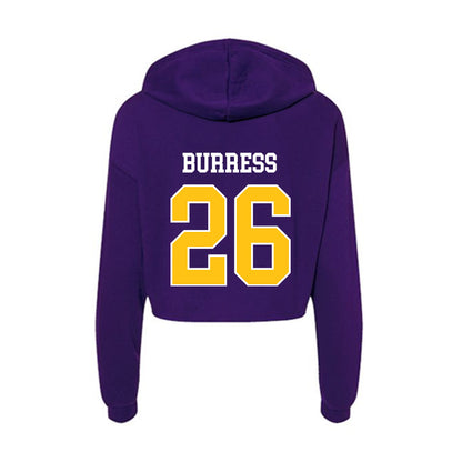 East Carolina - NCAA Baseball : Braden Burress - Women's Crop Fleece Hooded Sweatshirt-1