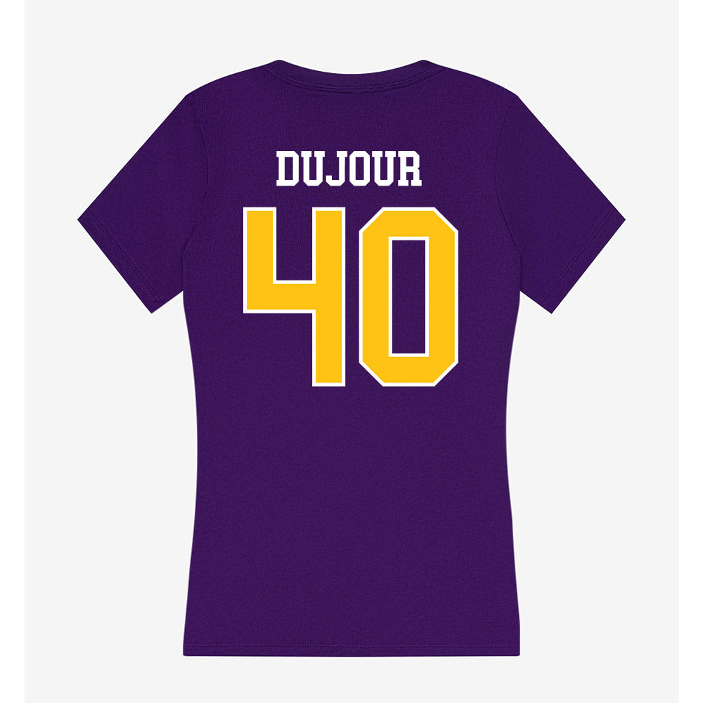 East Carolina - NCAA Football : Kendrick DuJour - Women's V-Neck T-Shirt-1