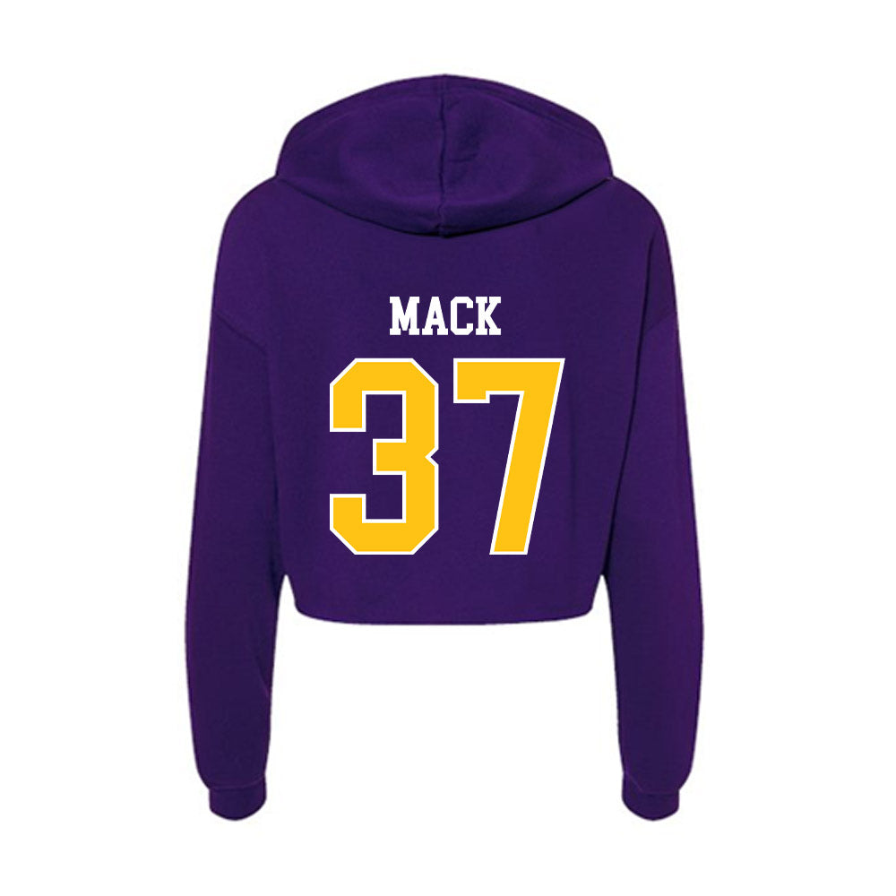East Carolina - NCAA Football : Amare Mack - Women's Crop Fleece Hoodie-1