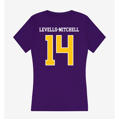 East Carolina - NCAA Football : Ashton Levells-Mitchell - Women's V-Neck T-Shirt-1