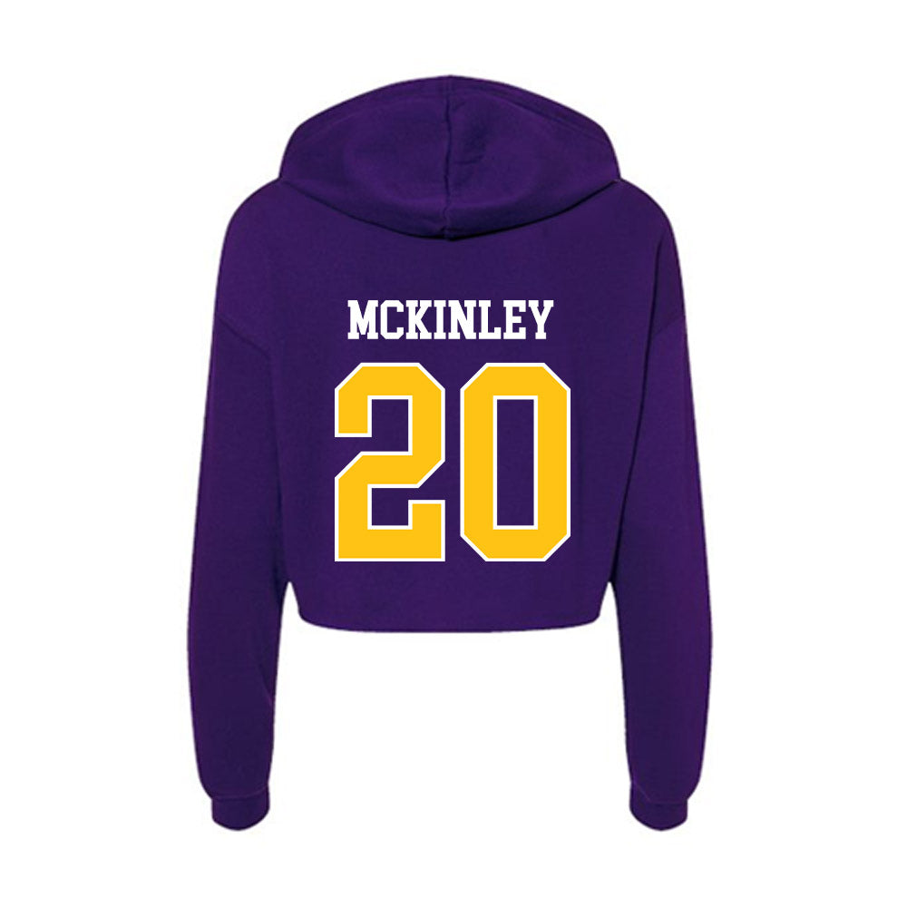 East Carolina - NCAA Football : Kamaurri McKinley - Women's Crop Fleece Hooded Sweatshirt-1