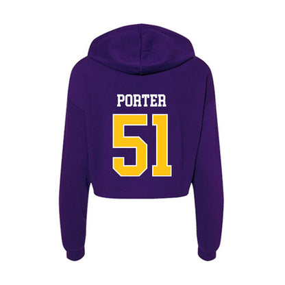 East Carolina - NCAA Football : Lindell Porter - Women's Crop Fleece Hoodie-1