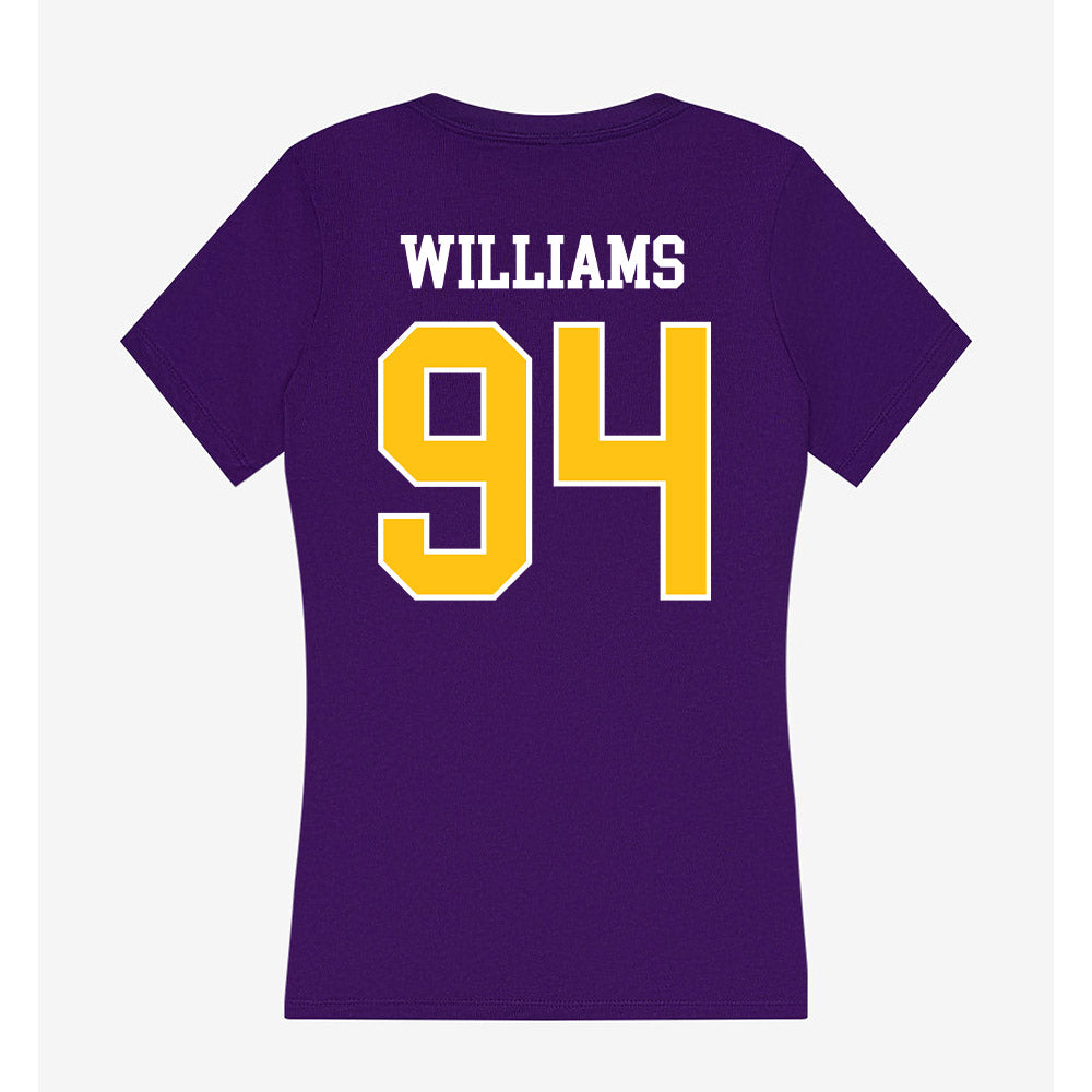 East Carolina - NCAA Football : Javon Williams - Women's V-Neck T-Shirt-1