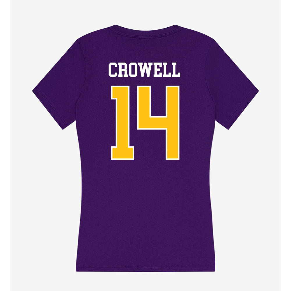 East Carolina - NCAA Football : Key Crowell - Women's V-Neck T-Shirt-1