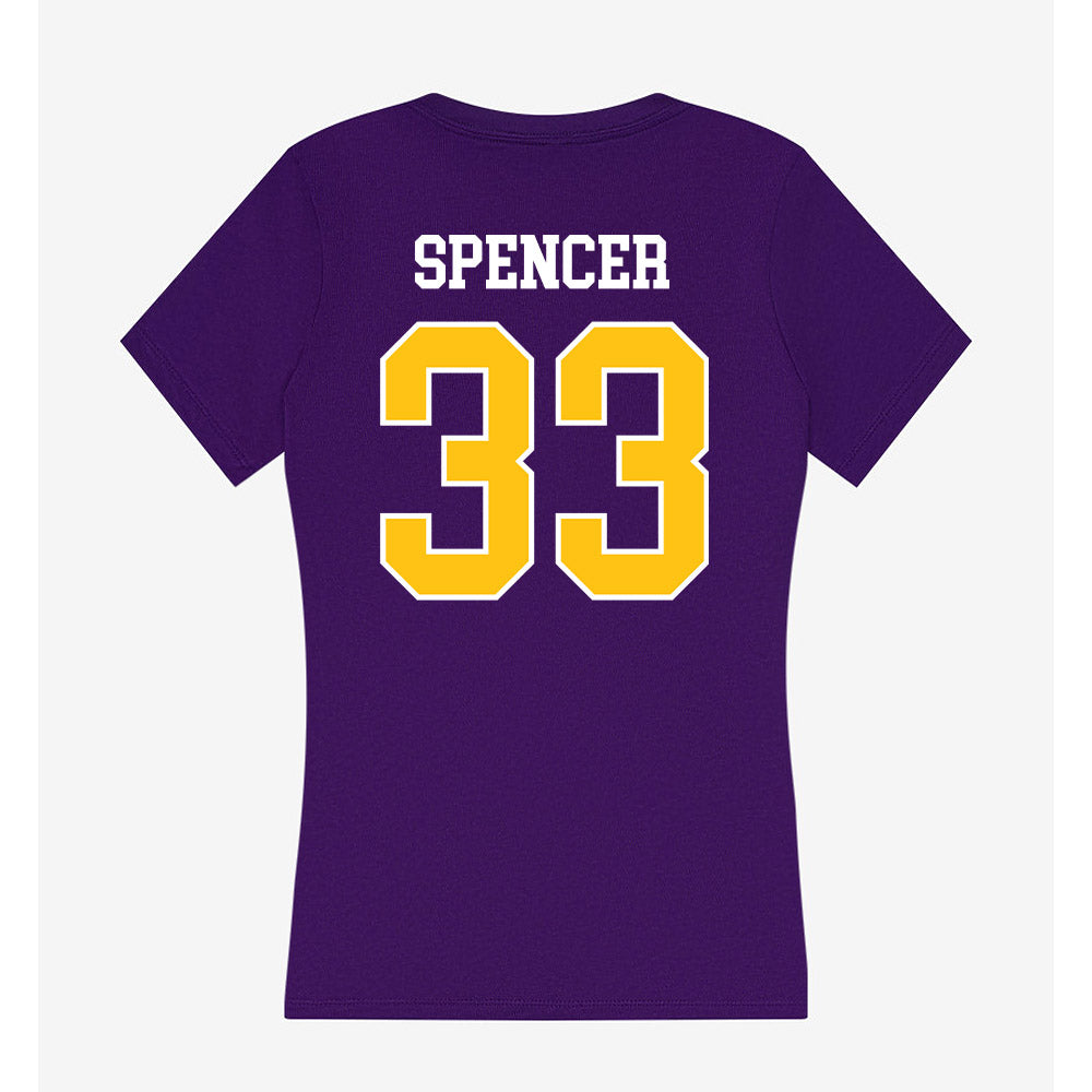 East Carolina - NCAA Football : Terande Spencer - Women's V-Neck T-Shirt-1
