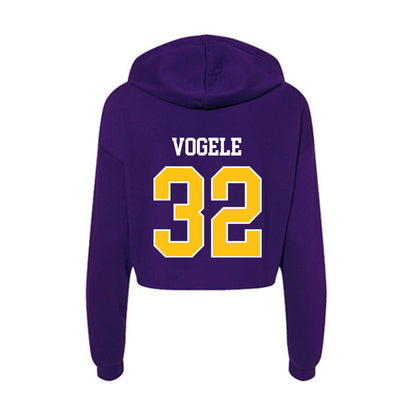 East Carolina - NCAA Baseball : Jack Vogele - Women's Crop Fleece Hoodie-1