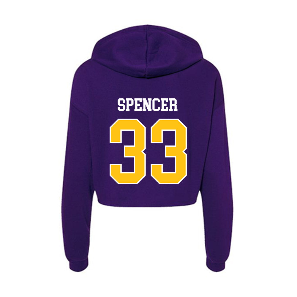 East Carolina - NCAA Football : Terande Spencer - Women's Crop Fleece Hoodie-1