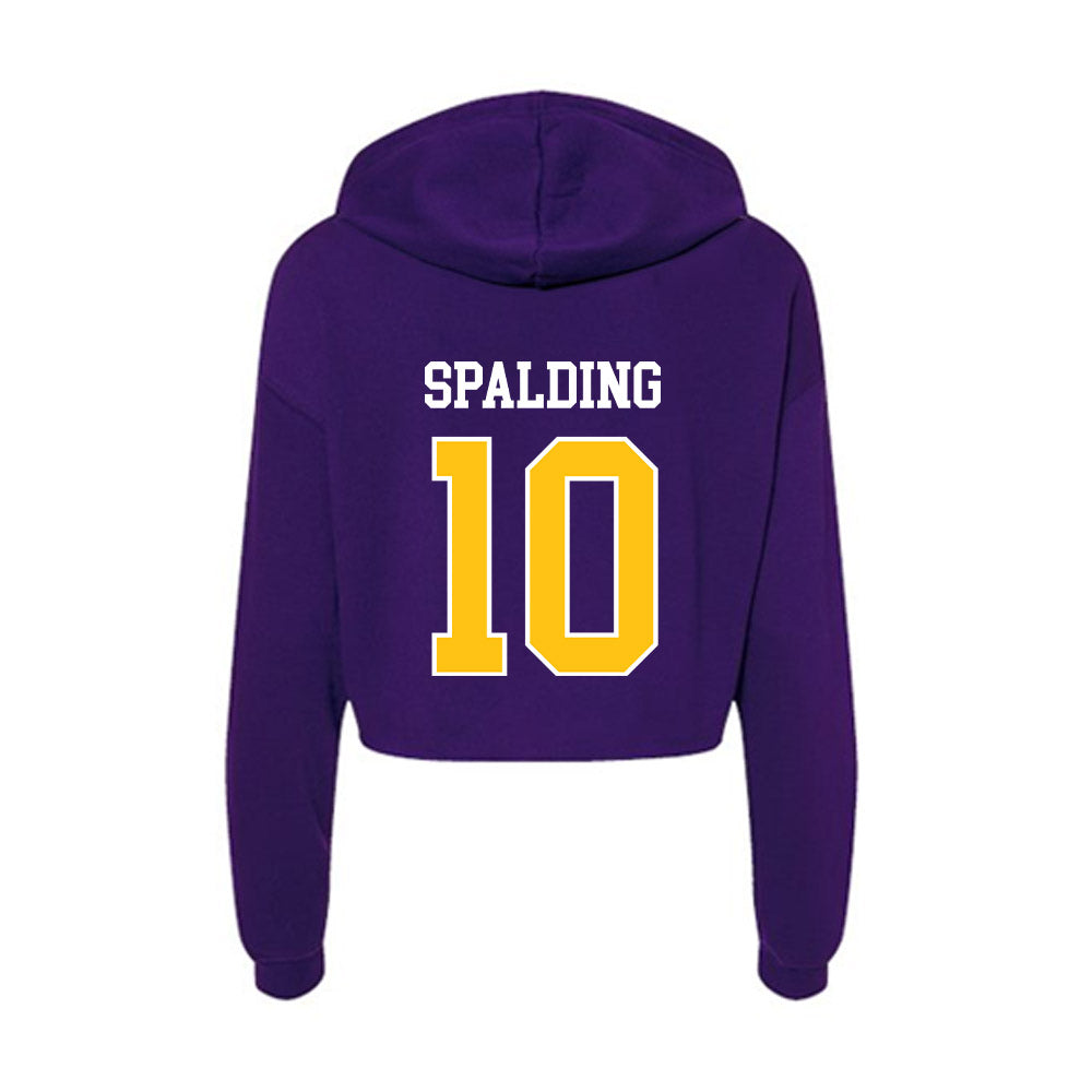 East Carolina - NCAA Football : Brock Spalding - Women's Crop Fleece Hoodie-1