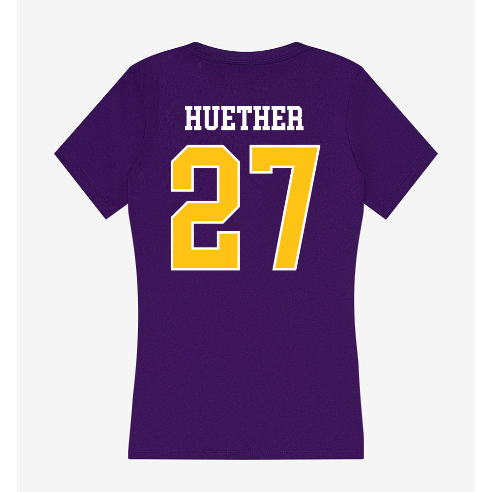 East Carolina - NCAA Football : Elliot Huether - Women's V-Neck T-Shirt-1