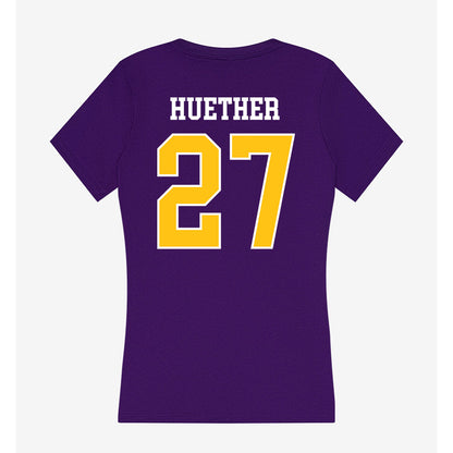 East Carolina - NCAA Football : Elliot Huether - Women's V-Neck T-Shirt-1