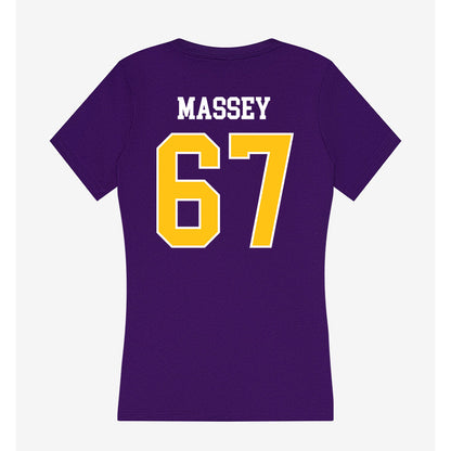 East Carolina - NCAA Football : Xavier Massey - Women's V-Neck T-Shirt-1