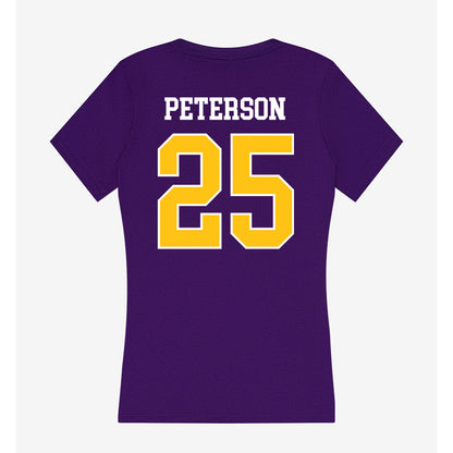 East Carolina - NCAA Football : Christian Peterson - Women's V-Neck T-Shirt-1