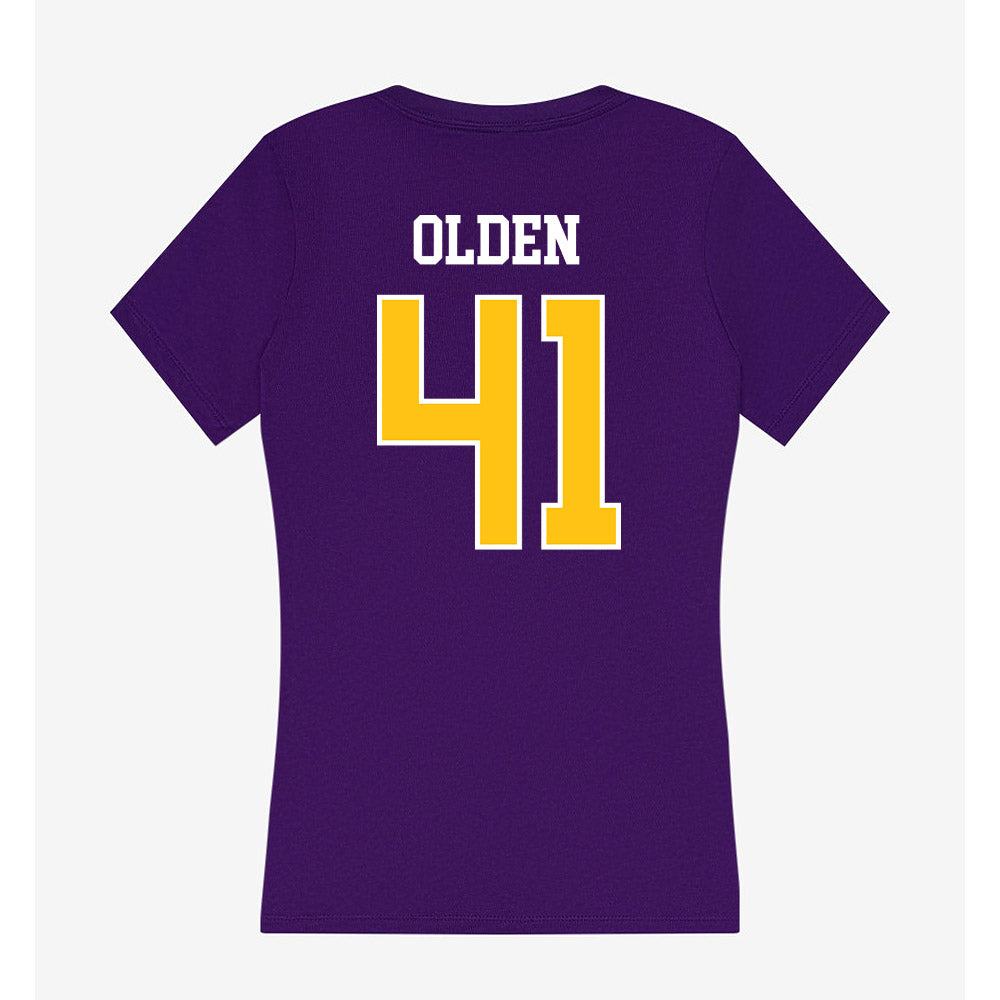 East Carolina - NCAA Football : Jayden Olden - Women's V-Neck T-Shirt-1