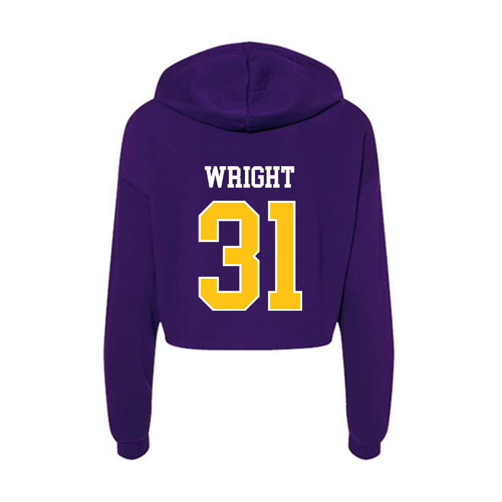 East Carolina - NCAA Football : McCallum Wright - Women's Crop Fleece Hoodie-1