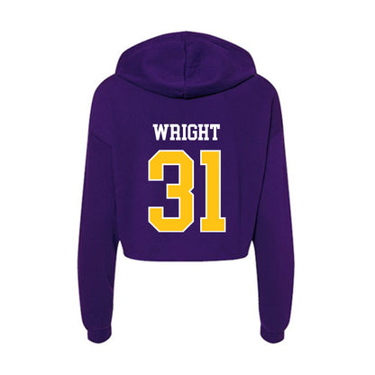 East Carolina - NCAA Football : McCallum Wright - Women's Crop Fleece Hoodie-1