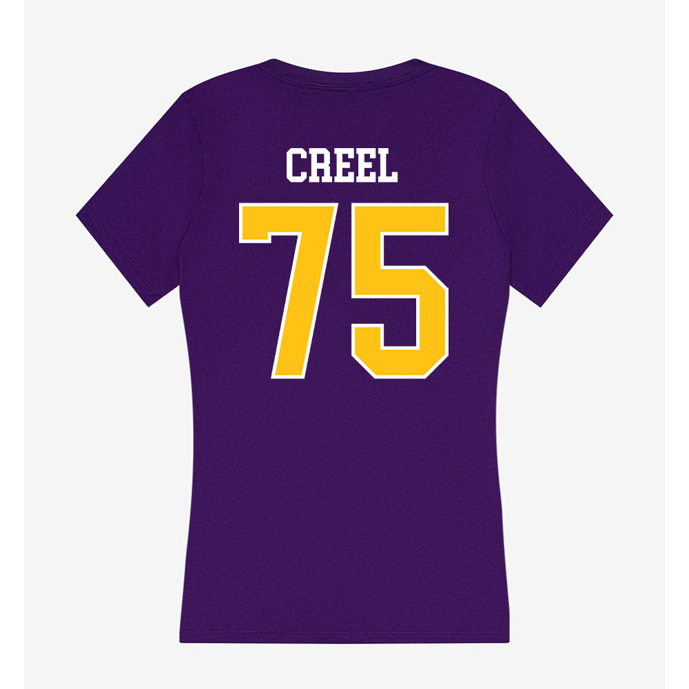 East Carolina - NCAA Football : Hayes Creel - Women's V-Neck T-Shirt-1