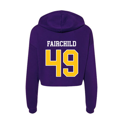 East Carolina - NCAA Football : Chad Fairchild - Women's Crop Fleece Hoodie-1
