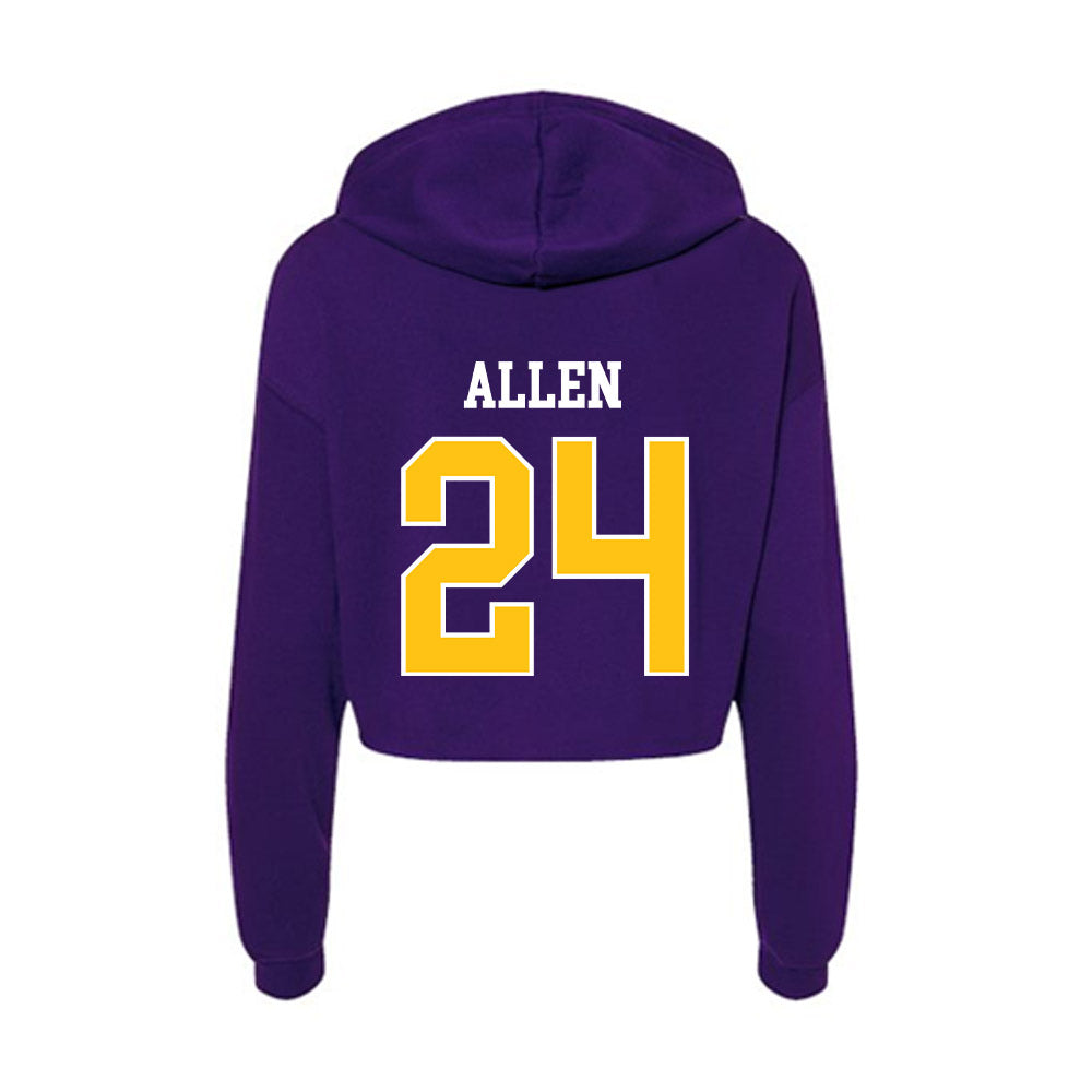 East Carolina - NCAA Football : Michael Allen - Women's Crop Fleece Hoodie-1