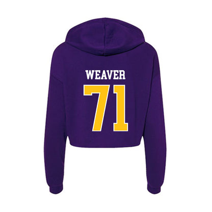East Carolina - NCAA Football : Bryce Weaver - Women's Crop Fleece Hoodie-1