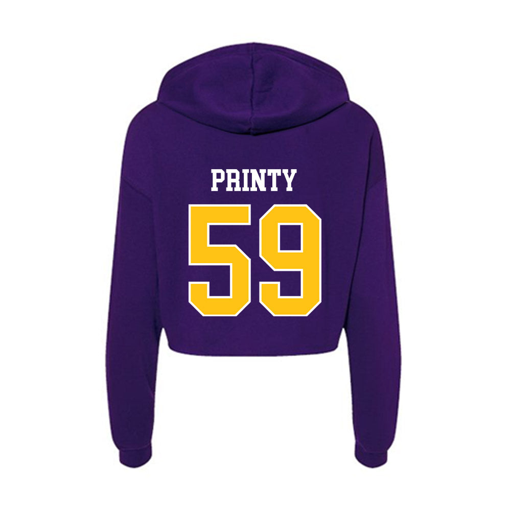 East Carolina - NCAA Football : Reagan Printy - Women's Crop Fleece Hooded Sweatshirt-1