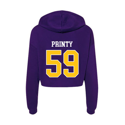 East Carolina - NCAA Football : Reagan Printy - Women's Crop Fleece Hooded Sweatshirt-1