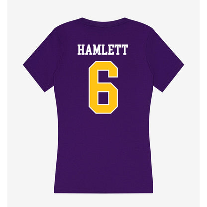 East Carolina - NCAA Football : Kanen Hamlett - Women's V-Neck T-Shirt-1
