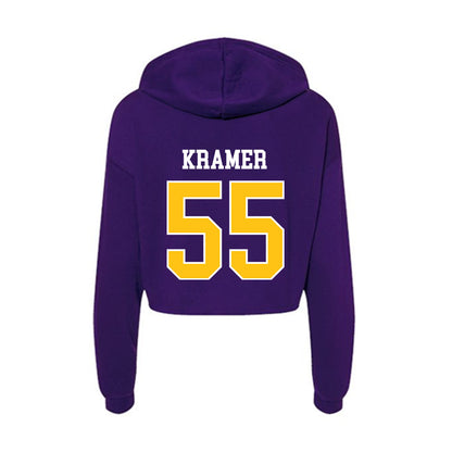 East Carolina - NCAA Football : Ethan Kramer - Women's Crop Fleece Hoodie-1