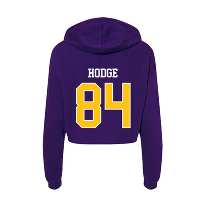 East Carolina - NCAA Football : Connor Hodge - Women's Crop Fleece Hoodie-1