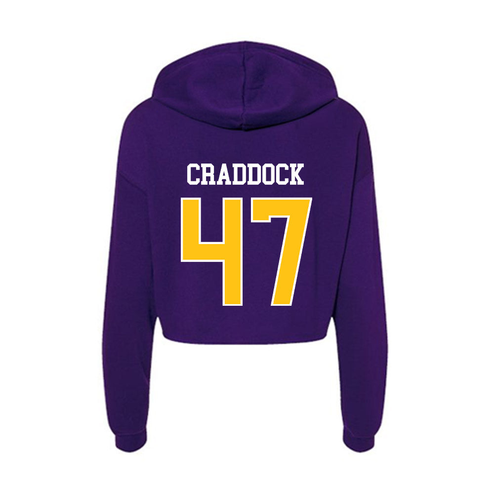 East Carolina - NCAA Baseball : Luke Craddock - Women's Crop Fleece Hoodie-1