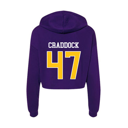East Carolina - NCAA Baseball : Luke Craddock - Women's Crop Fleece Hoodie-1
