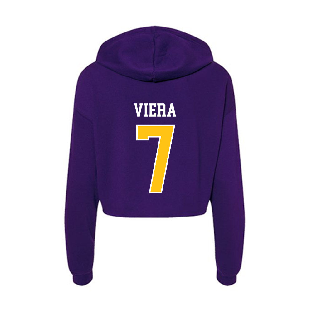 East Carolina - NCAA Women's Soccer : Juliana Viera - Women's Crop Fleece Hoodie-1