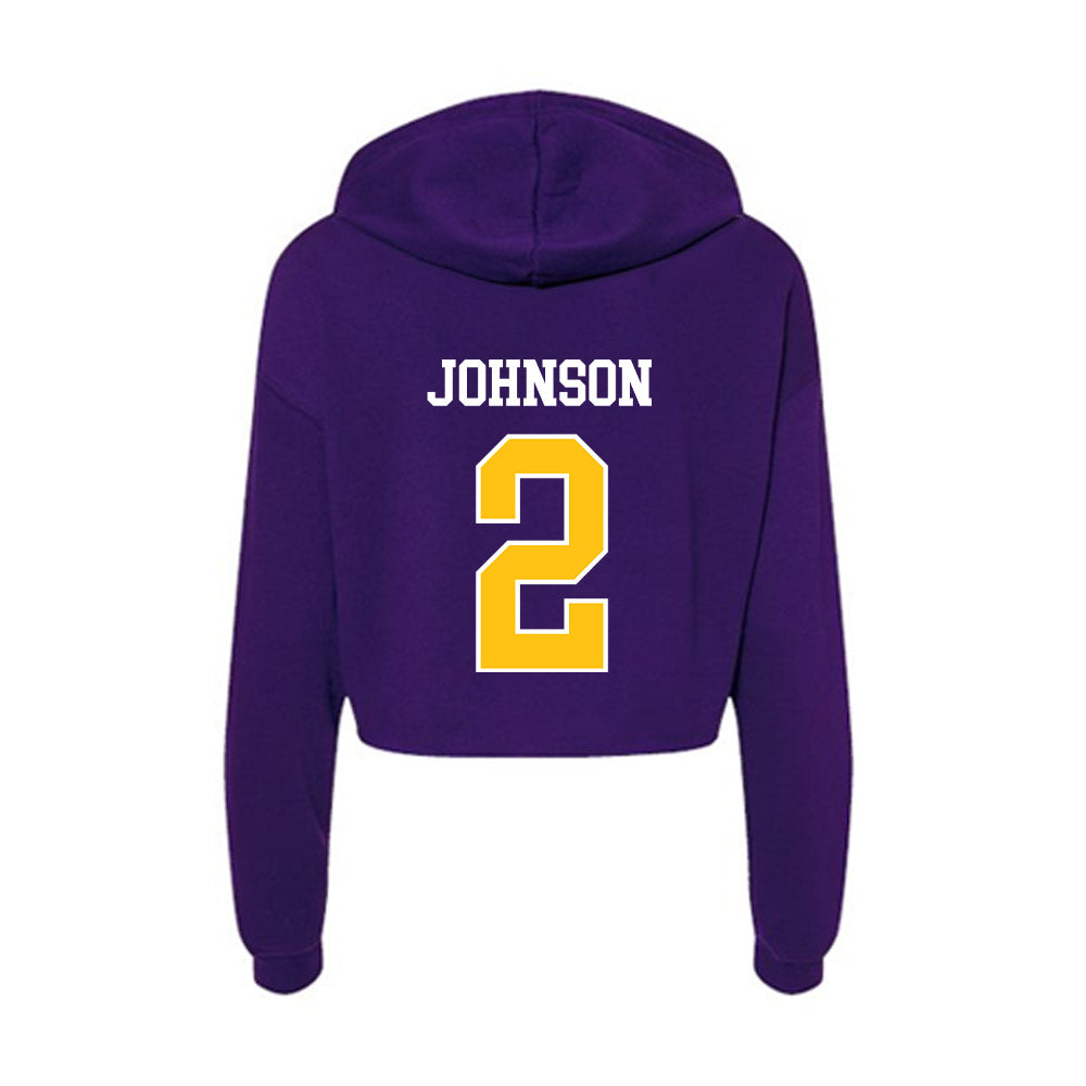 East Carolina - NCAA Football : Tyler Johnson - Women's Crop Fleece Hooded Sweatshirt-1