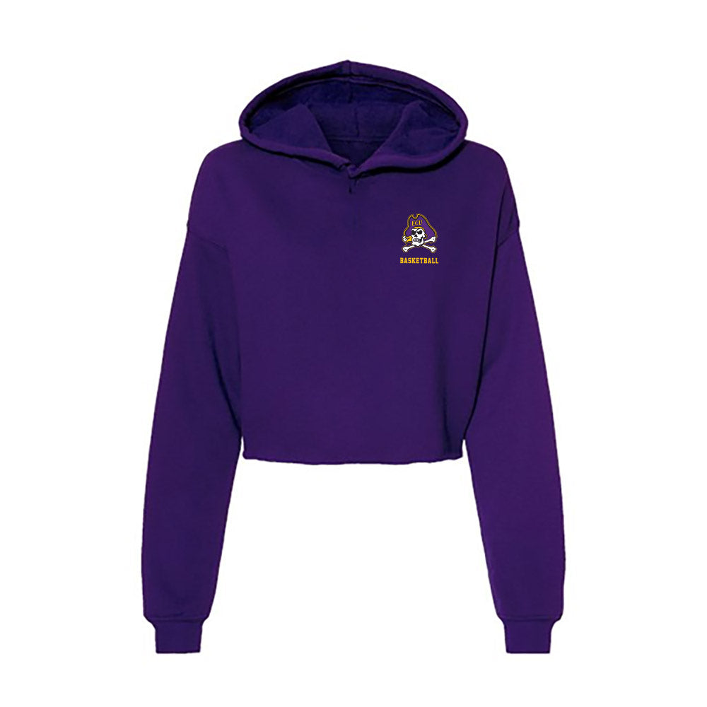 East Carolina - NCAA Women's Basketball : Sara Lee Blair - Women's Crop Fleece Hooded Sweatshirt-0