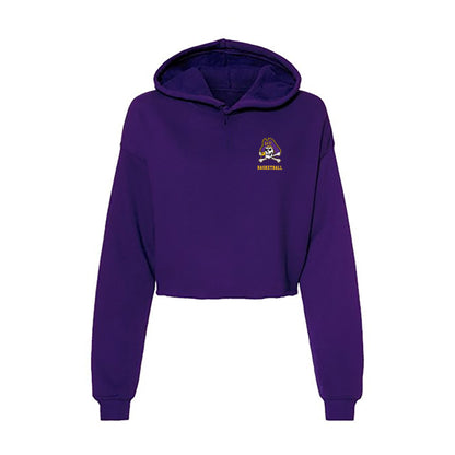 East Carolina - NCAA Women's Basketball : Sara Lee Blair - Women's Crop Fleece Hooded Sweatshirt-0