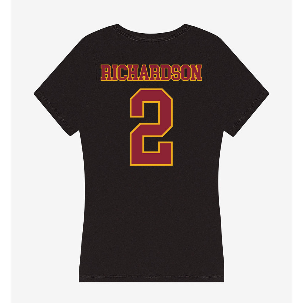 ULM - NCAA Women's Soccer : Ally Richardson - Women's V-Neck T-Shirt-1