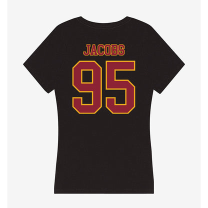 ULM - NCAA Football : Levontae Jacobs - Women's V-Neck T-Shirt-1