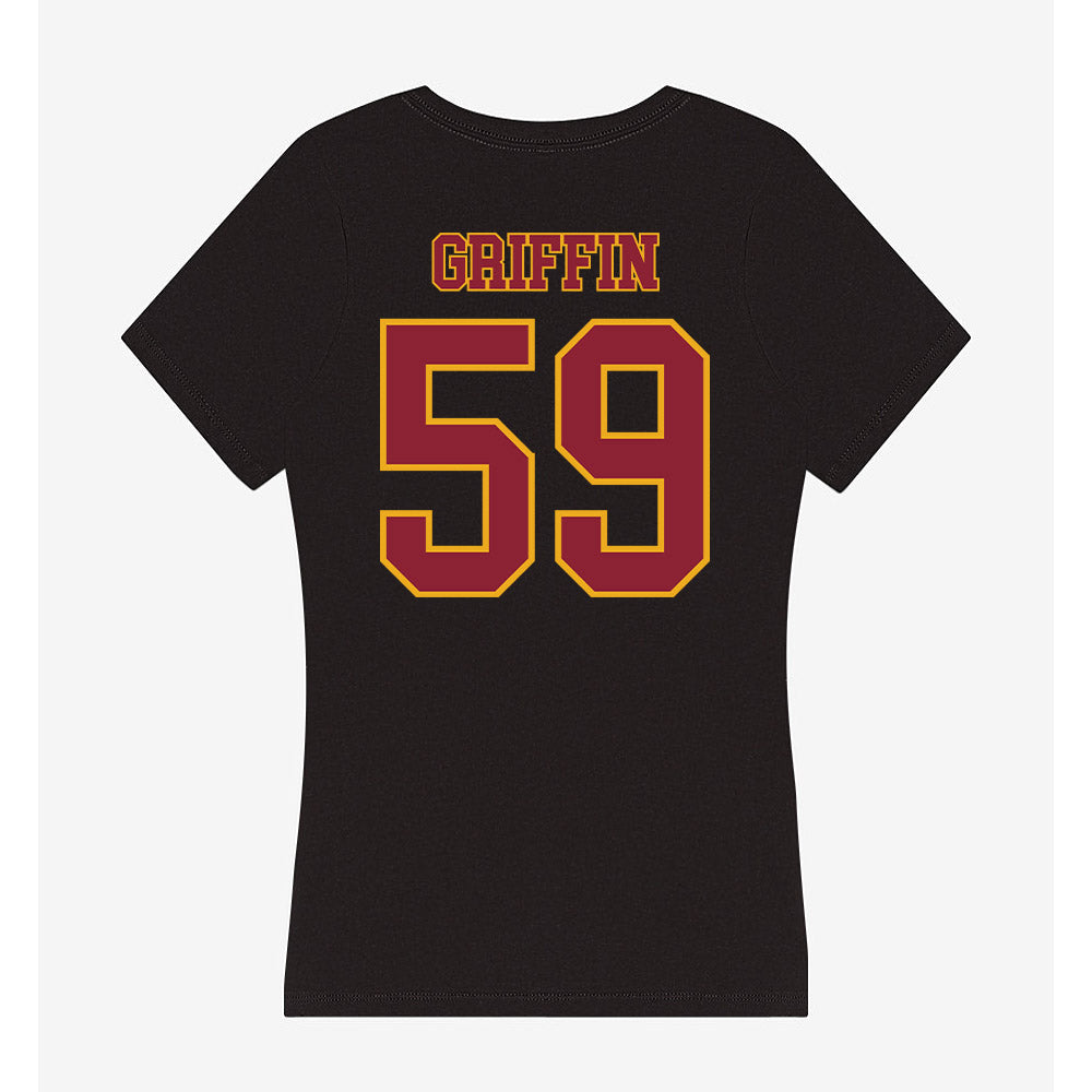 ULM - NCAA Football : Quentis Griffin - Women's V-Neck T-Shirt-1