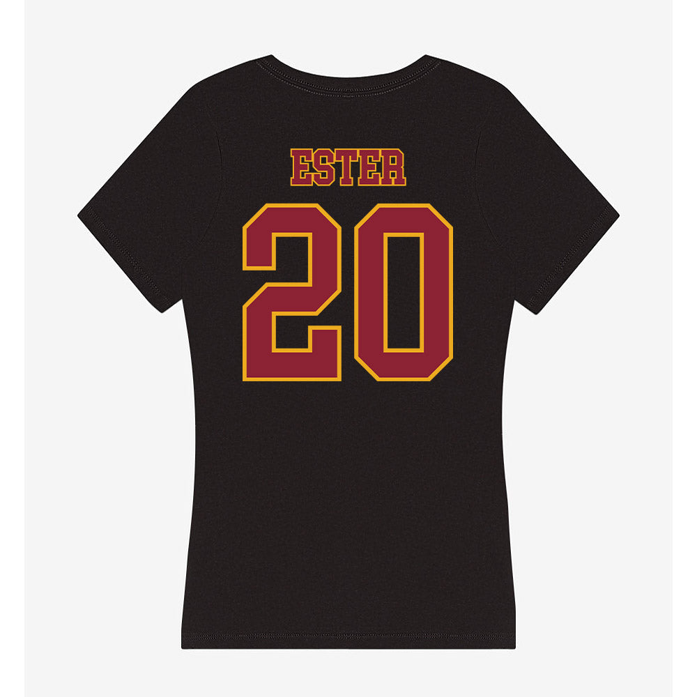 ULM - NCAA Football : Jyren Ester - Women's V-Neck T-Shirt-1