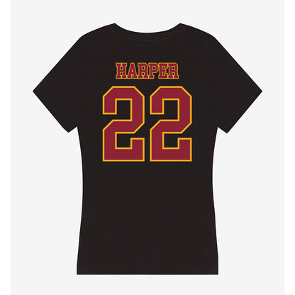 ULM - NCAA Football : Jay Harper - Women's V-Neck T-Shirt-1